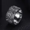 Titanium Stainless Steel Full Diamond Ring Band for Men and Women Couple 2023 New in Personalized Iced Out White Black Lovers Wedding Matching Rings Gifts Wholesale