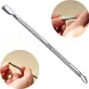 2 in 1 Nail Art Tools Stainless Steel Essential Cuticle 2 Way Spoon Pusher Manicure Cuticle Pushers 500pcs RRA1687
