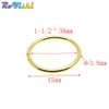 50pcs/Lot Gold O Rings Metal Nonded Nickel Pluged Round Round Loops Belt Belt Packle Accessorie 12mm-38mm