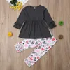 2 pezzi neonato bambina il mio primo giorno di San Valentino costume vestiti autunnali set bambini bambino maglietta camicetta pantaloni abiti set abbigliamento1545888