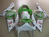 Injection mold Fairing kit for KAWASAKI Ninja ZX6R 03 04 ZX 6R 2003 2004 ZX-6R 636 Green white ABS Fairings Set SD95