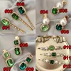 12 Styles Korea Vintage Emerald Hair Pins Geometrical Rhinestones Hårklipp för kvinnor flickor hårtillbehör barrette fjjjjjjjjjjjjanaid