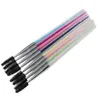 Eyebrow Brush Mascara Spiral Wand Applicator med Rhinestone Handle Eyelashes Extension Comb Eye Makeup Tools 10 Colors12631838