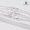 50 PCS Pris på fabriken! Partihandel 925 1mm Sterling Silver Chain Längd på 16-24 tum av mäns smycken8943727