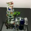 Panlong kran Hookah Glass Bongs Tillbehör Glas rökrör Färgglada mini Multi-färg Handrör Bästa sked Glas