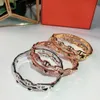 New lock Fashion Party Jewelry For Women gold Type X bangle wedding Belt buckle Luxurious bangle superior quality Golden 265h