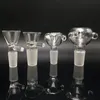 Cuarzo Banger Adaptador de vidrio Convertidor Bong de vidrio 14 mm 18 mm Hembra a macho Cuarzo Banger Bowl Grueso Forsted Pyrex Glass Water Pipes VT0067