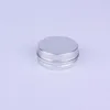 60ml Empty Aluminum Jars Containers 60g Cosmetic DAB Tool Storage Wax Screw Lid Round Metal Tin Box Cans 60 ml For Dry Herb Gloss Balm Makeup Lip Essense Cosmetics Cases