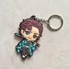 Porte-clés Anime Demon Slayer Kimetsu No Yaiba Porte-clés Double face Porte-clés Sac de voiture Pendentif Figure Porte-clés Mix 30pcs / lot Wholesa3569