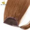 Remy Human Hair Wrap wokół Ponytail HairExtensions Clip In On HairPieces 100Gram Prosto