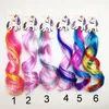 Extensions de cheveux perruque bouclée pour enfants filles tête de licorne pinces à cheveux princesse épingles à cheveux épingle à cheveux Barrette accessoires pour cheveux 50pcs 0126