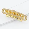 18K Gouden Tanden Bretels Punk Hip Hop Multicolor Diamond Custom Bottom Teeth Grillz Dental Mouth Fang Grills Tooth Cap Vampire Rapper Sieraden