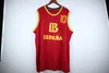 PHOTOS RÉELLES Fernando Martin # 10 Équipe Espagne Espana baloncesto Maillot de basket-ball rétro rouge Cousu pour hommes Maillots personnalisés avec n'importe quel numéro