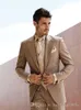 Novos um botão Suits Roupa Noivo Smoking pico lapela Groomsmen Prom Party Mens casamento (jaqueta + calça + Vest + Tie) D: 150