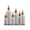 Porcelana blanca Botellas de perfume del aceite esencial ae botellas de líquido reactivo pipeta cuentagotas aromaterapia botella 5ml-100ml de DHL libres al por mayor