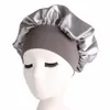 58 CM Effen Kleur Lange Haarverzorging Vrouwen Satijn Bonnet Cap Nacht Slaap Hoed Zijde Hoofd Wrap Aanpassen Douchekappen