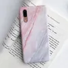 Coral Color Matte Marmor Väska till Huawei P30 P20 MATE 20 LITE PRO NOVA 3 3I 2S Soft Silicone Fodral Back Cover