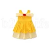 Heta sommarflickor ärmlös klänning sjöjungfru barn prinsessa klänningar med bow ins girl cosplay costume klänning