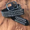 Ağır metal perçin kovboy punk kemerler hakiki deri kafatası kot kemer erkekler için vintage kayış ceinture homme erkek mbt0517