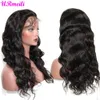 Spets Front Människohår Peruk Body Wave 150 Densitet Remy Hair