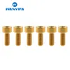 Parafusos de titânio de Wanyifa M4x10 / 12 / 15mm Allen Socket chave quadrado cabeça parafuso parafuso bicicleta Ti Fastener