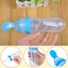 Baby Squeezing Feeding Bottle Silicone Training Rice Spoon Infant Cereal Food Supplement Feeder Safe Tableware Tools