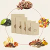500pcs Zip Lock Standing Kraft Paper Bags with Round Window Kraft Pack Storage Dried Food Fruits Tea Electronic Product