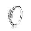 Nuove linee di arrivo di Sparkle Ring Women Wedding Gioielli con diamanti CZ con confezione regalo originale per set di anelli in argento sterling Pandora 925