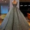 Blingbling Sequined Prom Dresses With Straps Sweetheart Ball Gown Evening Dress Lace Up Back Celebrity Cocktail Party Wear Vestidos