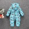 Bambino giù cotone pagliaccetti del fumetto vestiti del neonato tuta da neve inverno spesso caldo abbigliamento per bambini Y2003208390206