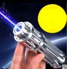 Super puissant militaire 500000m 450nm Mw pointeur laser bleu vue Laser lumière LED lampe de poche Lazer torche chasse