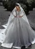 ball gown satin wedding dress