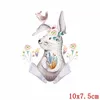 Prajna Cute Rabbit Patches Iron On Transfer voor T-shirts Animal Owl Fox Heat Thermal Transfers Patch Decor voor kinderkleding f