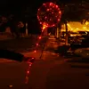 Globo LED LIGHTING BOBO BOBO BOBO Globos con 70 cm Polo 3M String Ballón Navidad Boda Decoraciones CCA11728 60pcs