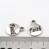 100 st Antik Silver Alloy Tro Charms Pendants för smycken gör armband halsband fynd 11.5x15.5mm