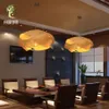 Sydöstra Asien kreativa hänge ljus Kinesisk klassisk hand stickad bambu hanglamp armatur suspension loft konst hängande lampa