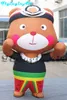 Costume da orso gonfiabile a piedi 2m da cartone animato indossabile mascotte animale far esplodere l'abito da orso marrone per la pubblicità
