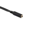 Câble audio tressé 3,5 mm micro femelle à 2 mâles pour écouteurs, cordon séparateur AUX pour PC, ordinateur portable, tablette, iPhone, Samsung, 20 cm