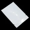 300pcs Lot 6x9 cm Clear / White Open Top Poly Plastic Heat Sealing Food Grade Packing Bags Vacuum Poly Pouch for Sugar Nuts with Tear Notch