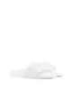 мужские женские унисекс моды белый ватные кожа Слайды сандалии логотип тиснением плоские кожаные тапочки размер евро 35-45