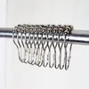 New Shower Curtain Rings Hooks Metal Bathroom Clip Easy Glide Hooks Polished Shower Curtain Rings Curtain Hooks LX1334