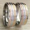 36pcs Unique Frosted GOLD SILVER ROSE-GOLD band Stainless Steel Ring Comfort Fit Sand Surface Men Women 8MM Wedding Ring Whole271K