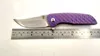 최신 디자인 John Barker Custom Knives Violet Dragon Scale Hokkaido Flipper M390 Blade TC4 Titanium Folding Knife Tactical Outdoor Col253H