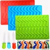 20 Gat Gummy Snake Worms Schimmel Siliconen Chocolade Suiker Snoep Jelly Mallen Ice Tube Tray Mold Bakken Taart Tools1561629