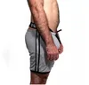 Män Fitness Bodybuilding Shorts Man Zip Pocket Gym träning Man Andas Mesh Snabbtork Sportkläder Jogger Strand Korta Byxor