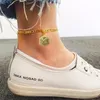 AZ Letter 18k Gold Plated 4mm Initial Anklet for Women Fashion Ankle Bracelet with Letter Alphabet Foot Jewelry6449052