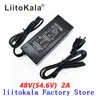 Liitokala 48V 2A 충전기 13S 18650 배터리 팩 충전기 54.6V 2A 정전류 일정한 압력은 자체 스톱으로 가득합니다