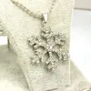 Strass flocon de neige pendentif déclaration collier cristal dessin animé collier pour enfants enfants film bijoux de haute qualité