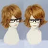 Tokyo Ghoul Nishiki Nishio Kısa Altın Kahverengi Katmanlı Cosplay Saç Peruk