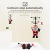 Flying Inductive Mini RC Drone Christmas Santa Claus Induction Aircraft RC Helicopter for Kids Christmas Gifts